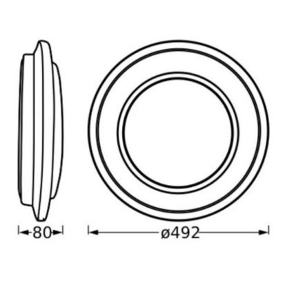 Osram - Lámpara de techo LED ORBIS BERLIN LED/36W/230V Ø 49,2 cm plateada