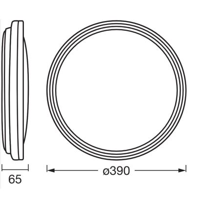 Osram - Lámpara de techo LED ORBIS HELMAN LED/24W/230V Ø 39 cm color plata