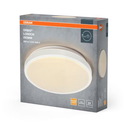 Osram - Lámpara de techo LED ORBIS LONDON LED/16W/230V, diámetro 28 cm, blanca