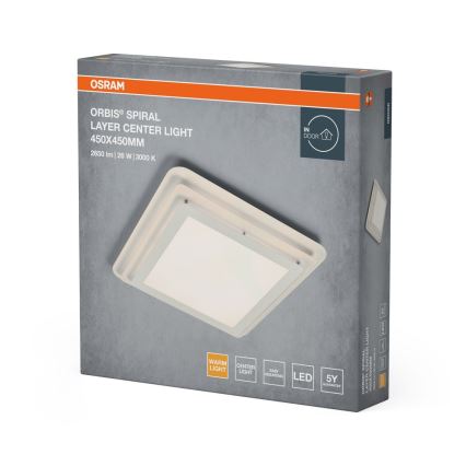 Osram - Lámpara de techo LED ORBIS SPIRAL LED/26W/230V 45x45 cm blanco