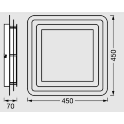 Osram - Lámpara de techo LED ORBIS SPIRAL LED/26W/230V 45x45 cm blanco