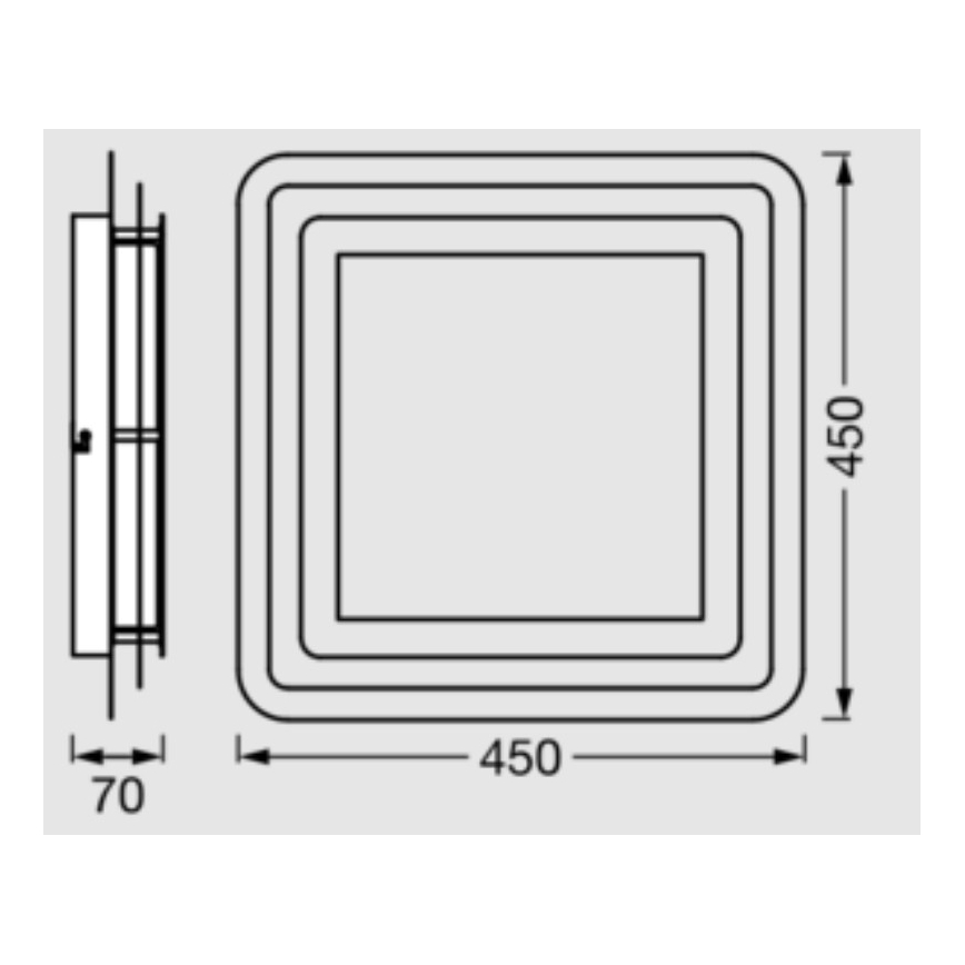 Osram - Lámpara de techo LED ORBIS SPIRAL LED/26W/230V 45x45 cm blanco