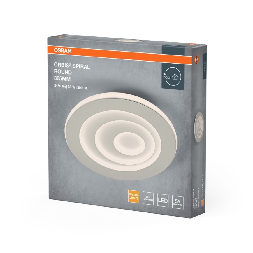 Osram - Lámpara de techo LED ORBIS SPIRAL LED/38W/230V Ø 36,5 cm blanca