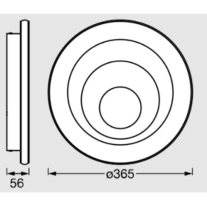 Osram - Lámpara de techo LED ORBIS SPIRAL LED/38W/230V Ø 36,5 cm blanca