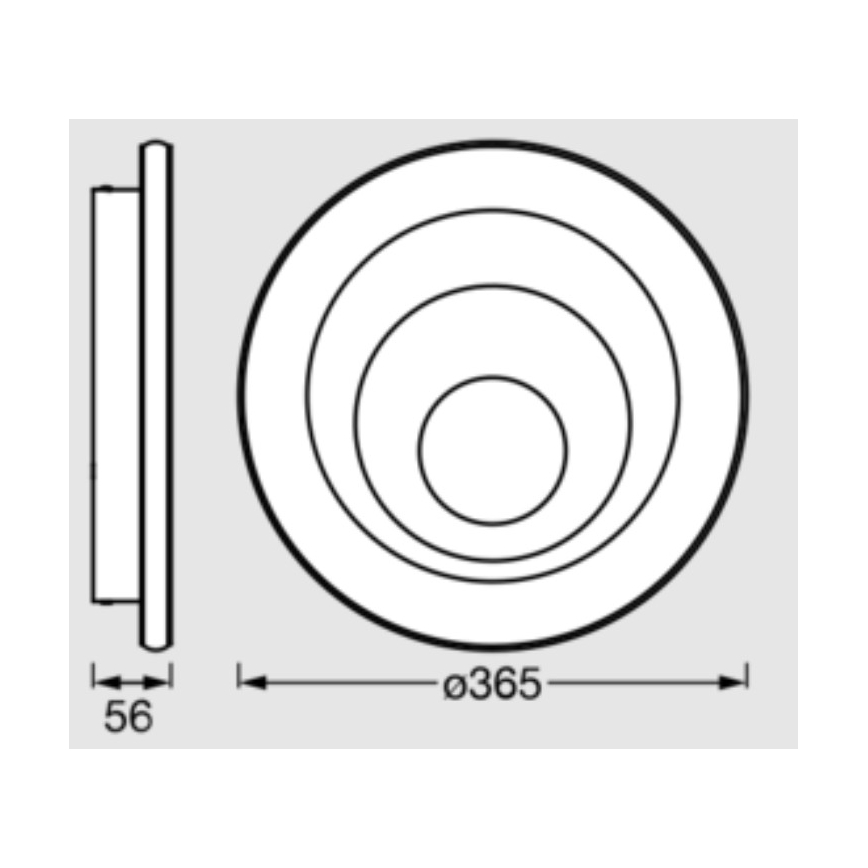 Osram - Lámpara de techo LED ORBIS SPIRAL LED/38W/230V Ø 36,5 cm blanca