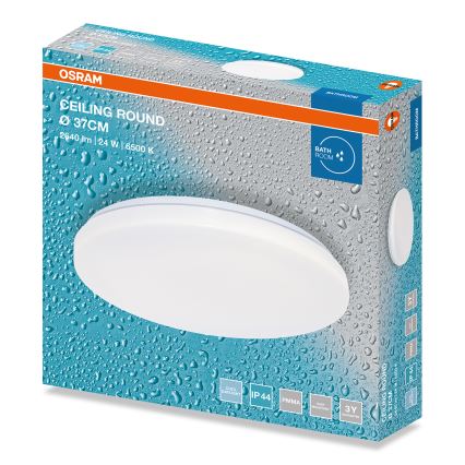 Osram - Plafón LED para baño CEILING ROUND LED/24W/230V 6500K Ø 37 cm IP44 blanco