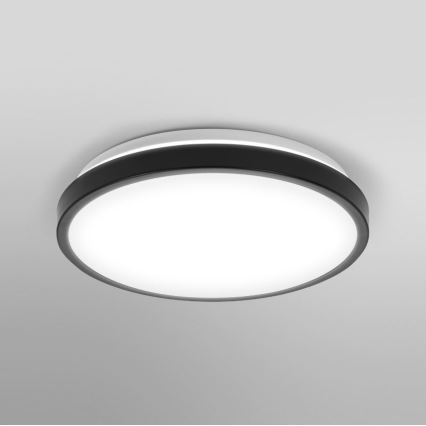 Osram - Luminaria de techo LED para baño DISC LED/18W/230V 3000/4000K diámetro 30 cm IP44 negra