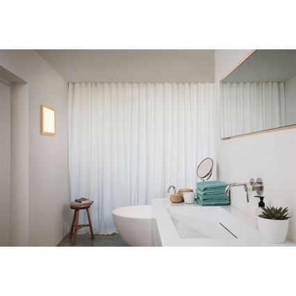 Osram - Luminaria LED de techo para baño ORBIS DISC LED/22W/230V 3000/4000K 30x30 cm IP44 marrón