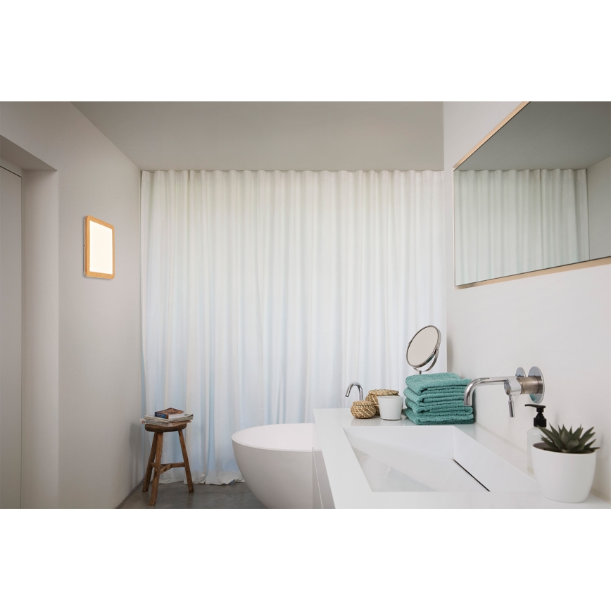 Osram - Luminaria LED de techo para baño ORBIS DISC LED/22W/230V 3000/4000K 30x30 cm IP44 marrón