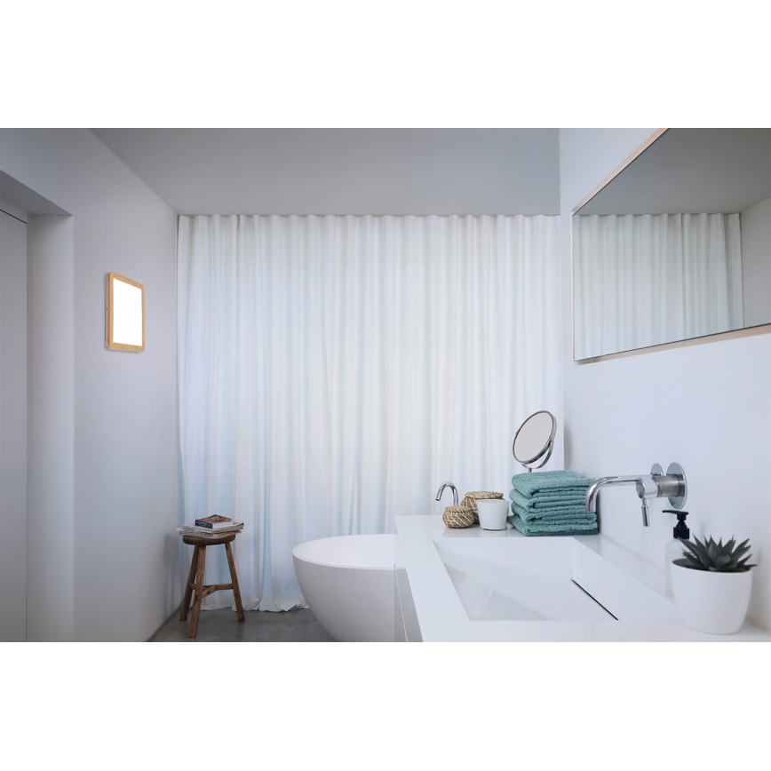 Osram - Luminaria LED de techo para baño ORBIS DISC LED/22W/230V 3000/4000K 30x30 cm IP44 marrón