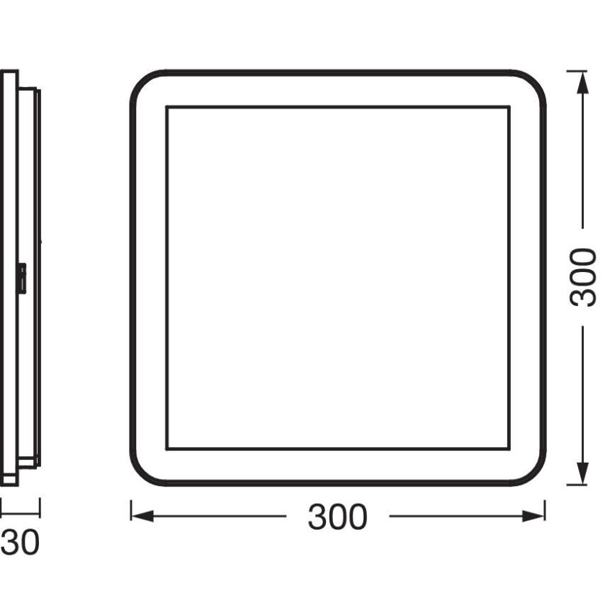 Osram - Luminaria LED de techo para baño ORBIS DISC LED/22W/230V 3000/4000K 30x30 cm IP44 marrón