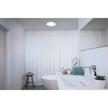 Osram - Plafón LED para baño ORBIS DISC LED/22 W/230 V 3000/4000 K Ø 30 cm IP44 cromo mate