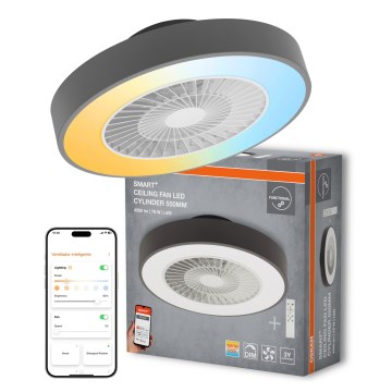 Osram - Lámpara de techo LED regulable con ventilador SMART+ LED/78W/230V 3000-6500K Wi-Fi + mando a distancia