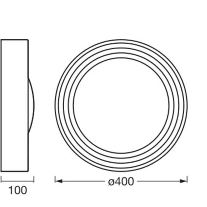 Osram - Luminaria de techo LED regulable ORBIS CONCRETE LED/18W/230V Ø 40 cm marrón/hormigón