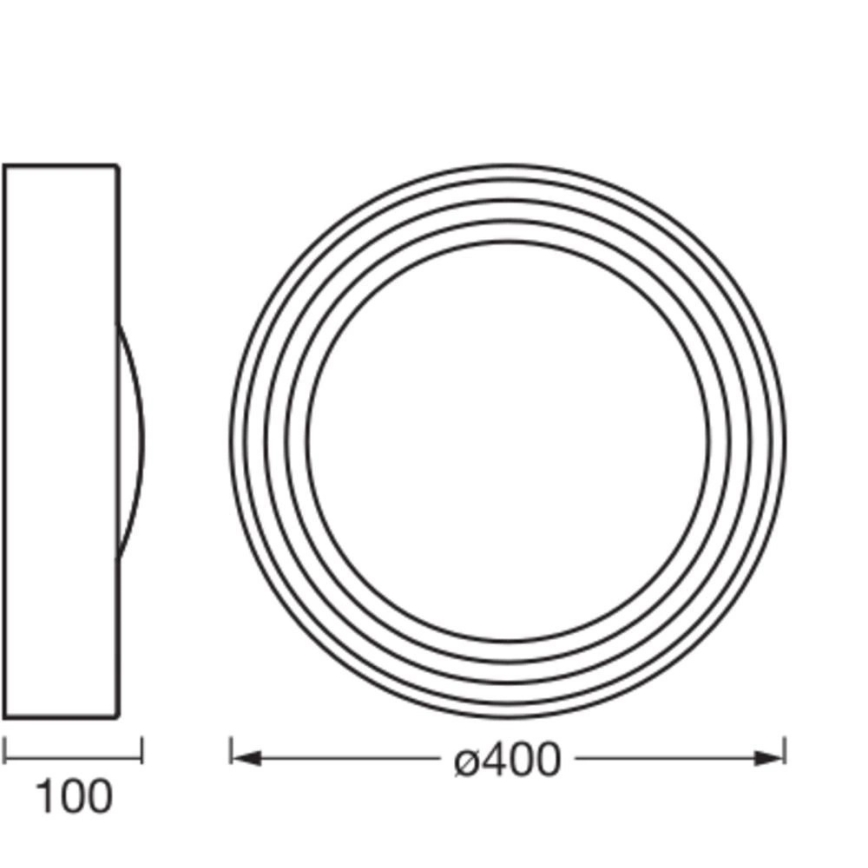 Osram - Luminaria de techo LED regulable ORBIS CONCRETE LED/18W/230V Ø 40 cm marrón/hormigón