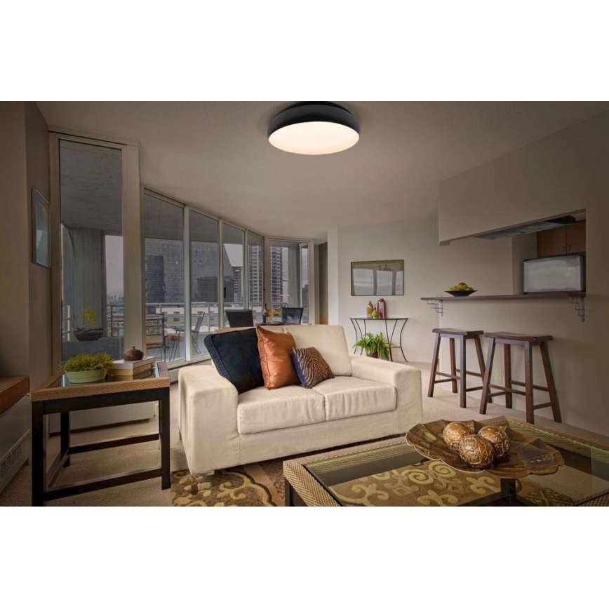 Osram - Lámpara de techo LED regulable ORBIS LIVIA LED/36W/230V diámetro 52 cm negra/blanca