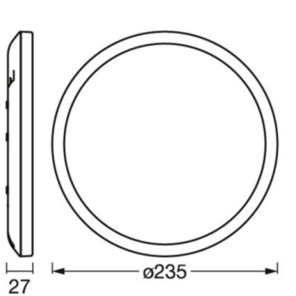 Osram - Plafón LED regulable ORBIS ULTRA SLIM LED/15W/230V 3000K Ø 23,5 cm negro