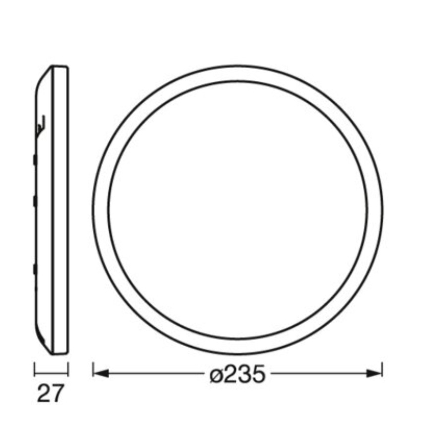 Osram - Plafón LED regulable ORBIS ULTRA SLIM LED/15W/230V 3000K Ø 23,5 cm negro