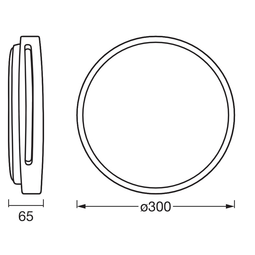 Osram - Lámpara de techo LED regulable ORBIS WOODBURRY LED/16W/230V, diámetro 30 cm