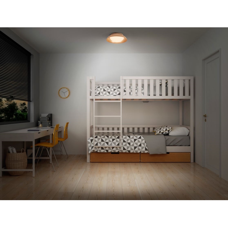Osram - Lámpara de techo ORBIS MILAN 2xE27/10W/230V Ø 30,5 cm acabado en madera