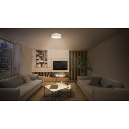Osram - Lámpara de techo ORBIS PARIS 1xE27/25W/230V Ø 30 cm blanca
