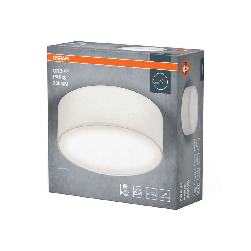 Osram - Lámpara de techo ORBIS PARIS 1xE27/25W/230V Ø 30 cm blanca