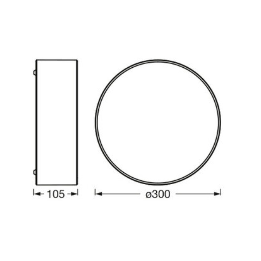 Osram - Lámpara de techo ORBIS PARIS 1xE27/25W/230V Ø 30 cm blanca