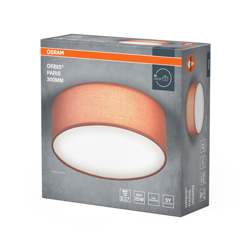 Osram - Lámpara de techo ORBIS PARIS 1xE27/25W/230V Ø 30 cm marrón