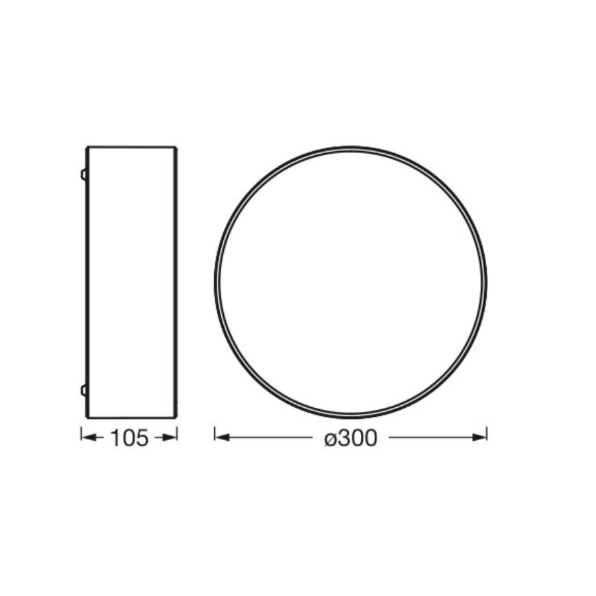 Osram - Lámpara de techo ORBIS PARIS 1xE27/25W/230V Ø 30 cm negra