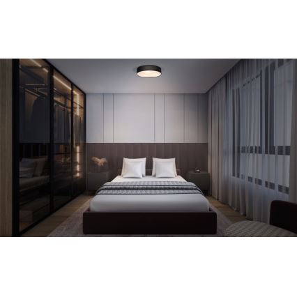 Osram - Lámpara de techo ORBIS PARIS 2xE27/25W/230V Ø 40 cm negra