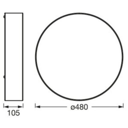Osram - Lámpara de techo ORBIS PARIS 3xE27/15W/230V diámetro 48 cm marrón