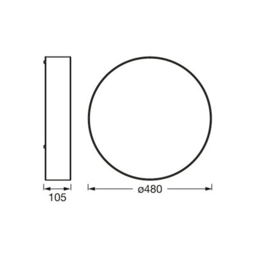 Osram - Lámpara de techo ORBIS PARIS 3xE27/15W/230V diámetro 48 cm marrón