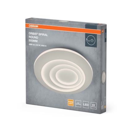 Osram - Lámpara de techo ORBIS SPIRAL LED/42W/230V, diámetro 50,5 cm