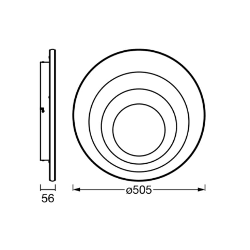 Osram - Lámpara de techo ORBIS SPIRAL LED/42W/230V, diámetro 50,5 cm