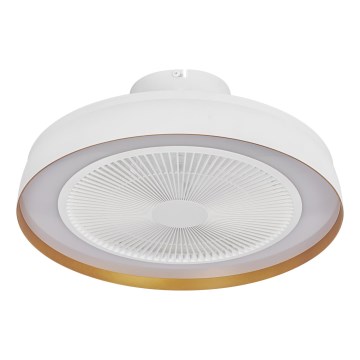 Osram - Lámpara de techo regulable LED con ventilador CEILING FAN LED/49W/230V 2700-6500K blanco/dorado + mando a distancia