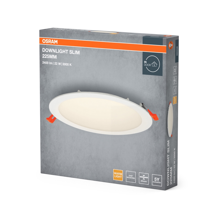 Osram - Lámpara empotrable LED SLIM LED/22W/230V 3000K