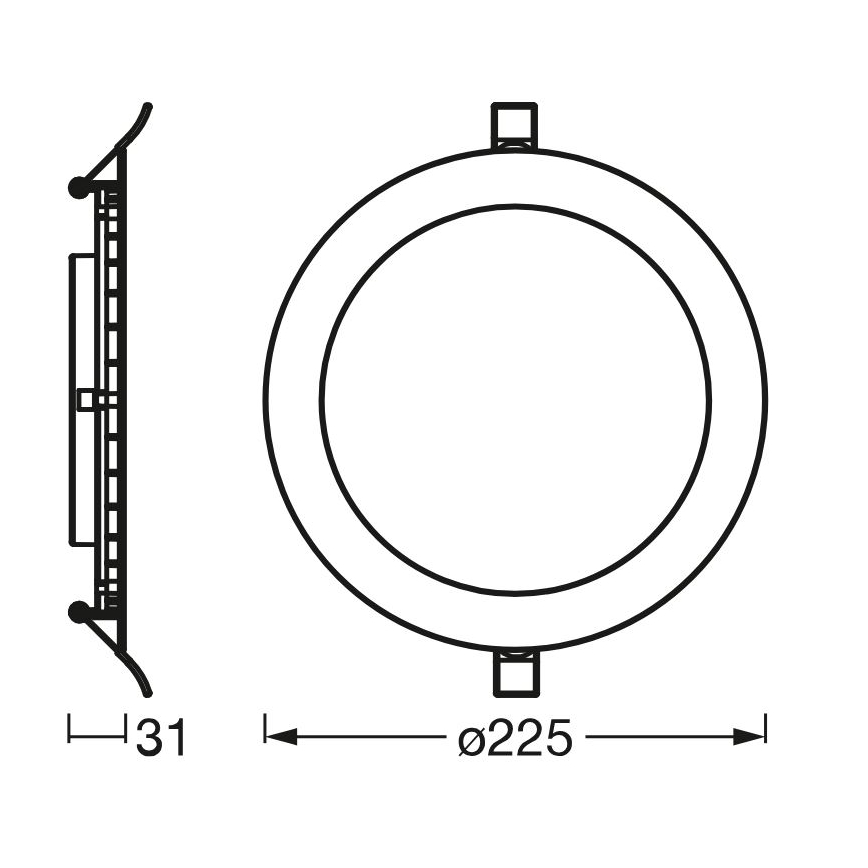 Osram - Lámpara empotrable LED SLIM LED/22W/230V 3000K