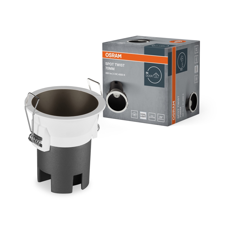 Osram - Lámpara empotrable LED SPOT TWIST LED/5W/230V 4000K Ø 7 cm blanca/negra