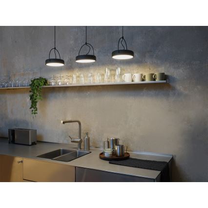 Osram - Lámpara LED colgante con cable DECOR PUCK 3xLED/12W/230V CRI 90 negra