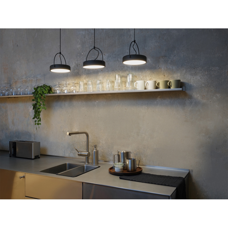 Osram - Lámpara LED colgante con cable DECOR PUCK 3xLED/12W/230V CRI 90 negra