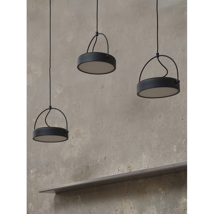 Osram - Lámpara LED colgante con cable DECOR PUCK 3xLED/12W/230V CRI 90 negra