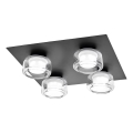 Osram - Lámpara LED de techo para baño ORBIS FLAME 4xLED/5,5W/230V 3000/4000K IP44 negro