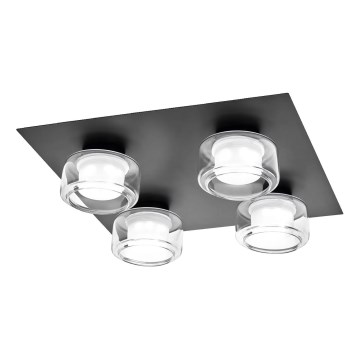 Osram - Lámpara LED de techo para baño ORBIS FLAME 4xLED/5,5W/230V 3000/4000K IP44 negro