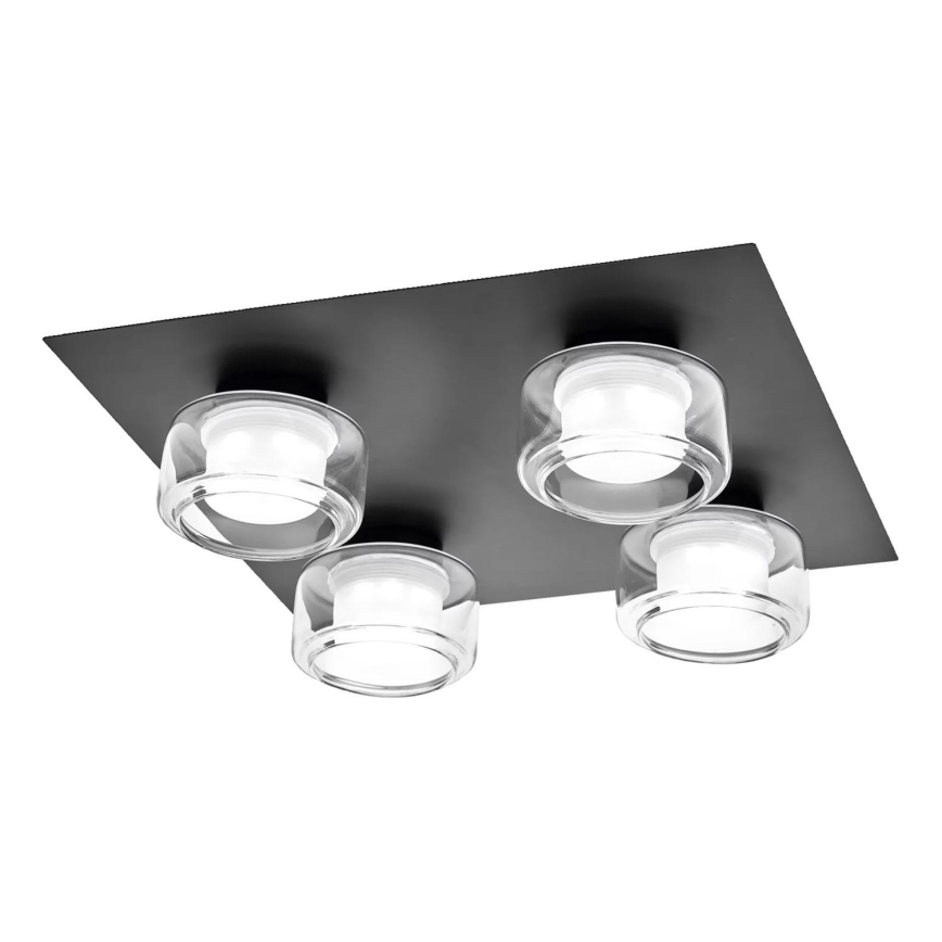 Osram - Lámpara LED de techo para baño ORBIS FLAME 4xLED/5,5W/230V 3000/4000K IP44 negro