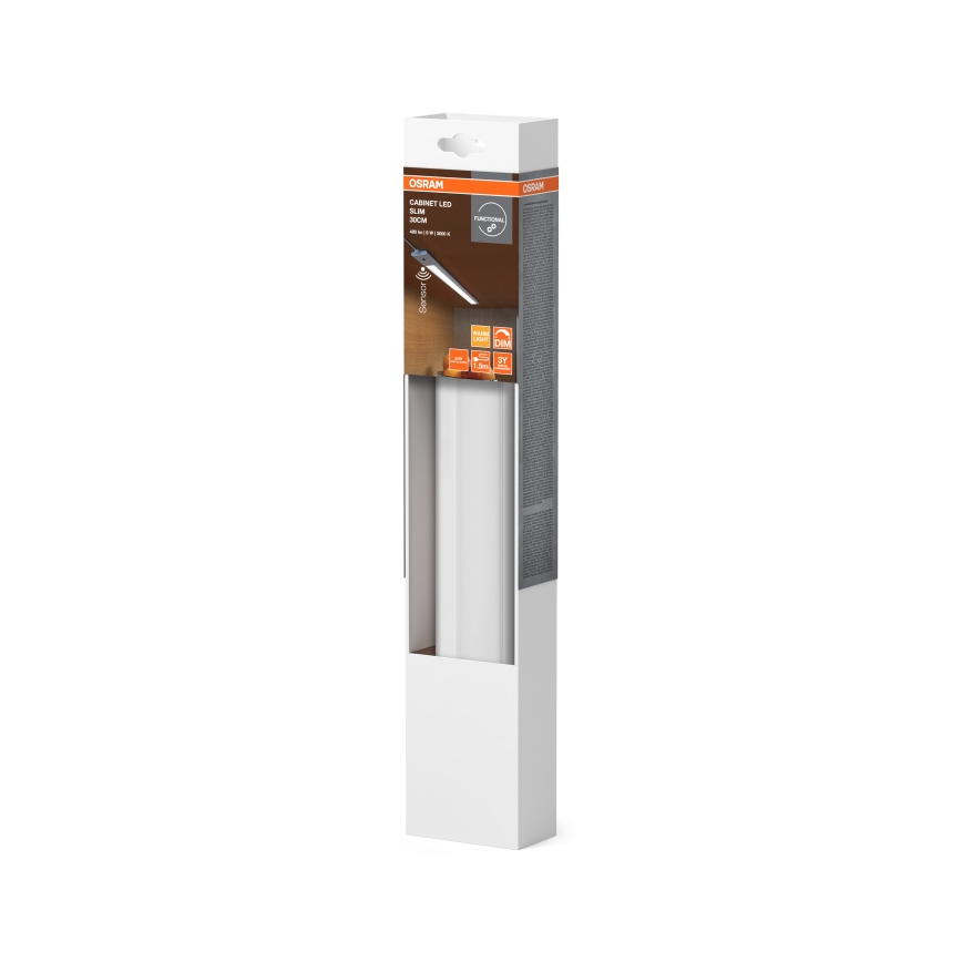 Osram - Luminaria LED regulable para debajo del mueble con sensor de movimiento CABINET LED/6W/230V 3000K 30 cm blanca