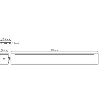 Osram - Luminaria LED regulable para debajo del mueble con sensor de movimiento CABINET LED/6W/230V 3000K 30 cm blanca
