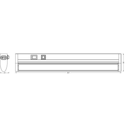 Osram - Luminaria LED regulable LINEAR TURN para montaje bajo mueble, 6W/230V, 3000/4000/6500K, 35 cm, blanca