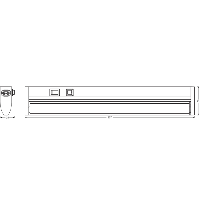 Osram - Luminaria LED regulable LINEAR TURN para montaje bajo mueble, 6W/230V, 3000/4000/6500K, 35 cm, blanca