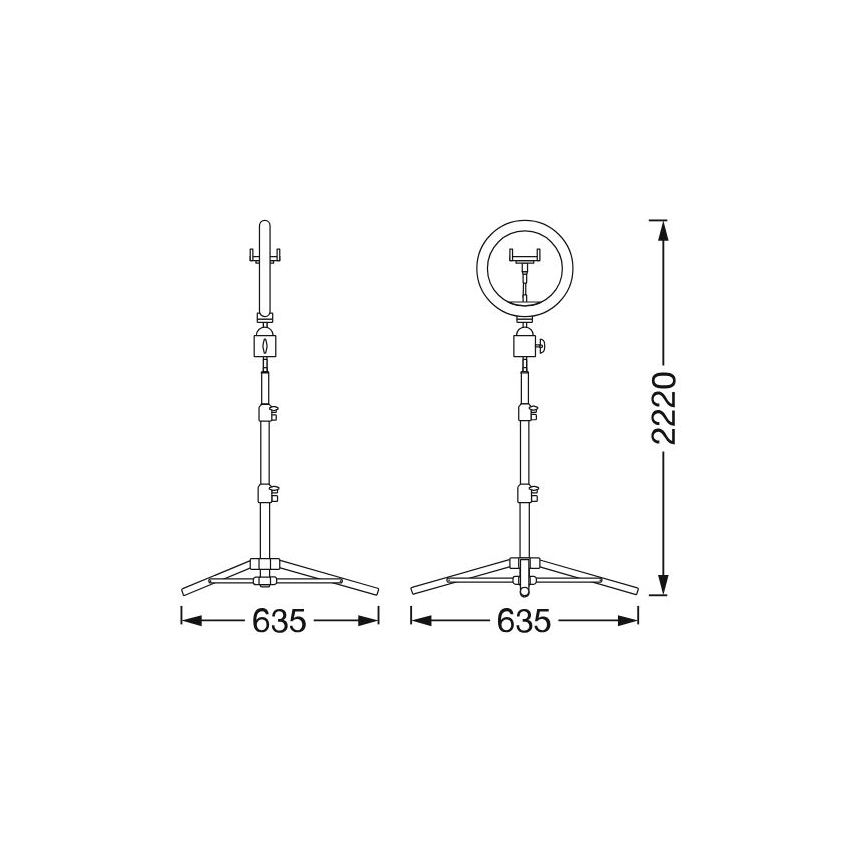 Osram - Lámpara LED regulable con trípode y soporte para vlogs LED/6W/USB 210 mAh