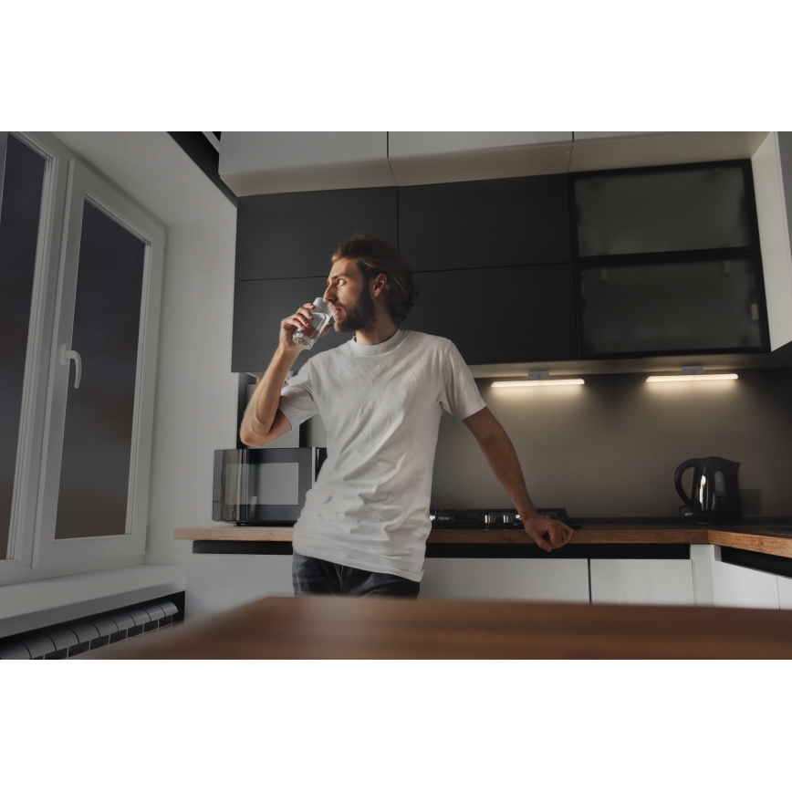 Osram - Luminaria LED regulable para debajo de muebles con sensor de movimiento y de luz crepuscular LINEAR LED/5W/5V 3000K 35 cm blanco